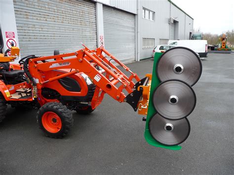 small tractor mounted hedge trimmer